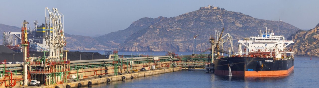 Tanker terminal panoramic view